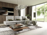 VIG Furniture Modrest Bazzar - Italian Right Facing Grey Leather Sectional Sofa VGFD-BAZAAR-G