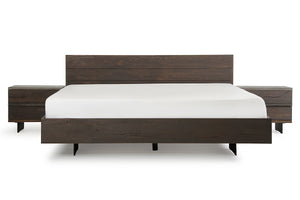 VIG Furniture Modrest Selma Modern Dark Aged Oak Queen Bed VGEDSELMA-BED-Q