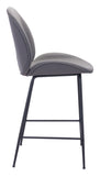 English Elm EE2712 100% Polyurethane, Plywood, Steel Modern Commercial Grade Counter Chair Gray, Black 100% Polyurethane, Plywood, Steel