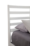 Alpine Furniture Flynn Retro Full Bed w/Slat Back Headboard, White 1066-W-28F White Mahogany Solids & Okoume Veneer 58.5 x 81 x 52