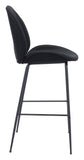 English Elm EE2712 100% Polyurethane, Plywood, Steel Modern Commercial Grade Bar Chair Black 100% Polyurethane, Plywood, Steel