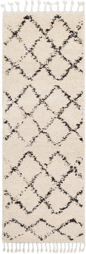 Berber Shag BBE-2300 Global Polypropylene Rug BBE2300-2773 Charcoal, Beige 100% Polypropylene 2'7" x 7'3"