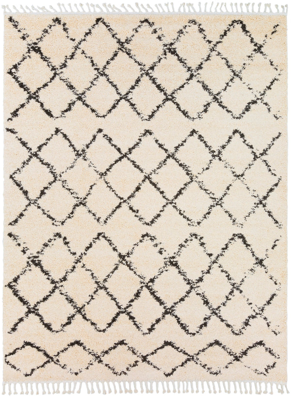 Berber Shag BBE-2300 Global Polypropylene Rug BBE2300-710103 Charcoal, Beige 100% Polypropylene 7'10" x 10'2"