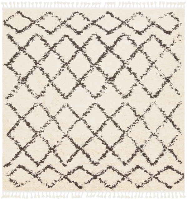 Berber Shag BBE-2300 Global Polypropylene Rug BBE2300-710SQ Charcoal, Beige 100% Polypropylene 7'10" Square
