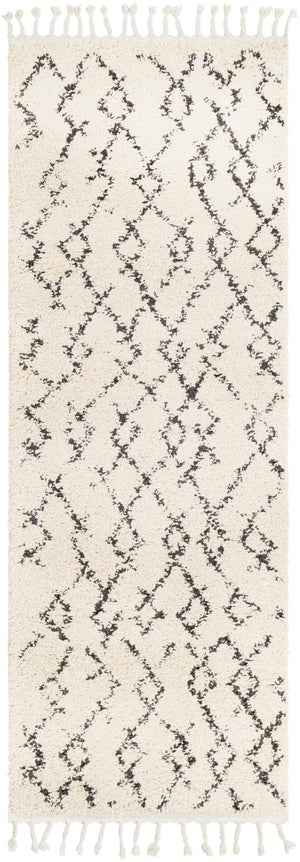 Berber Shag BBE-2301 Global Polypropylene Rug BBE2301-2773 Charcoal, Beige 100% Polypropylene 2'7" x 7'3"