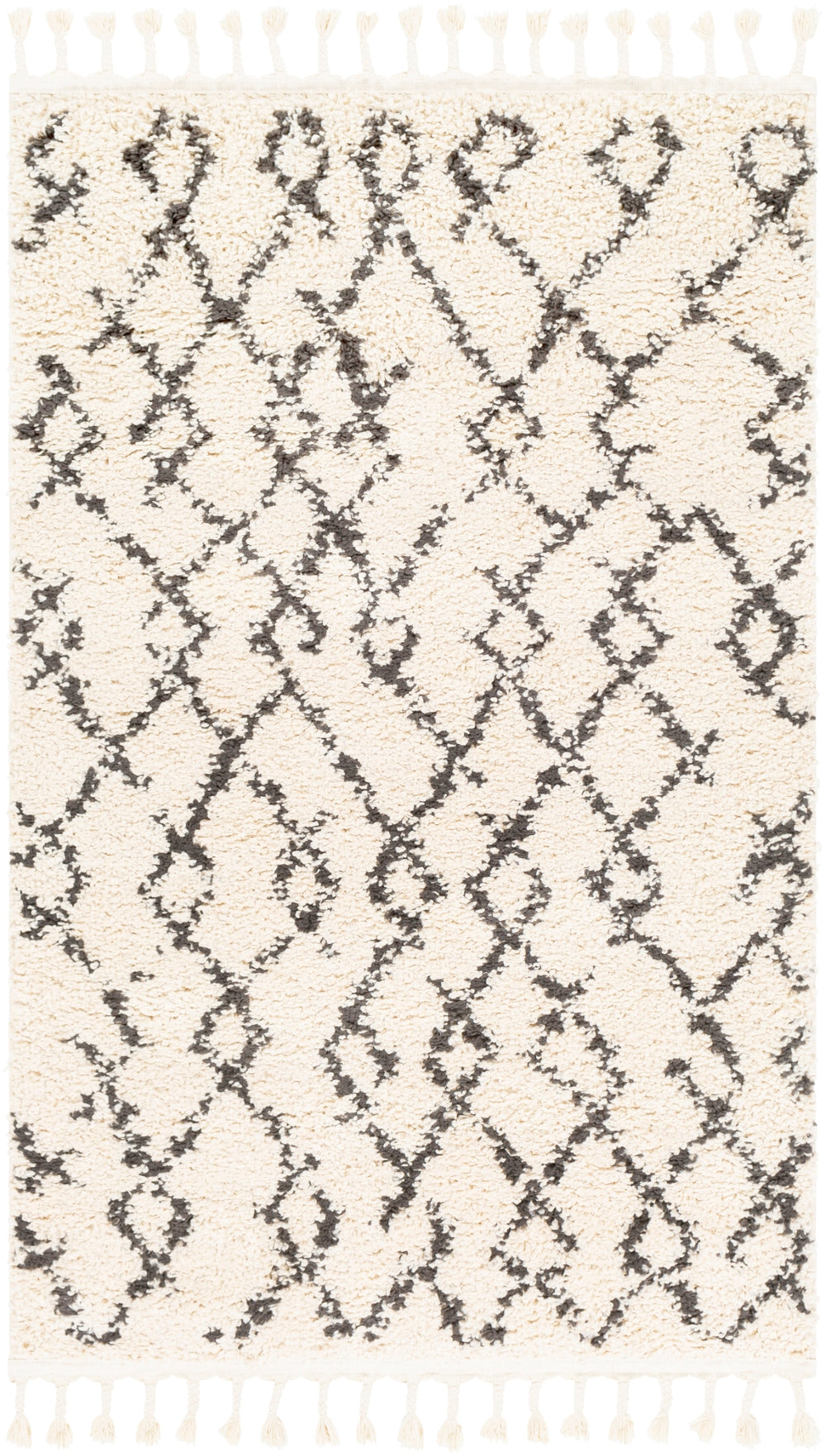 Berber Shag BBE-2301 Global Polypropylene Rug BBE2301-9212 Charcoal, Beige 100% Polypropylene 9' x 12'