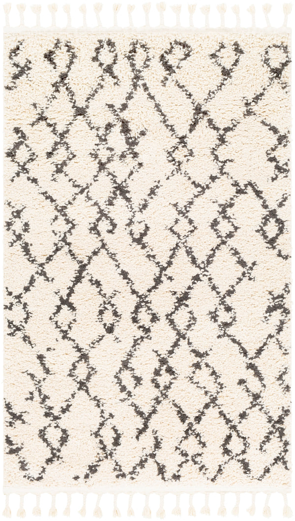Berber Shag BBE-2301 Global Polypropylene Rug BBE2301-9212 Charcoal, Beige 100% Polypropylene 9' x 12'