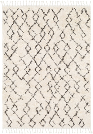 Berber Shag BBE-2301 Global Polypropylene Rug BBE2301-5373 Charcoal, Beige 100% Polypropylene 5'3" x 7'3"