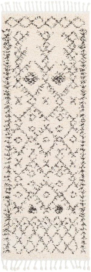 Berber Shag BBE-2302 Global Polypropylene Rug BBE2302-2773 Charcoal, Beige 100% Polypropylene 2'7" x 7'3"
