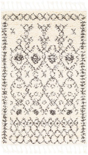 Berber Shag BBE-2302 Global Polypropylene Rug BBE2302-9212 Charcoal, Beige 100% Polypropylene 9' x 12'