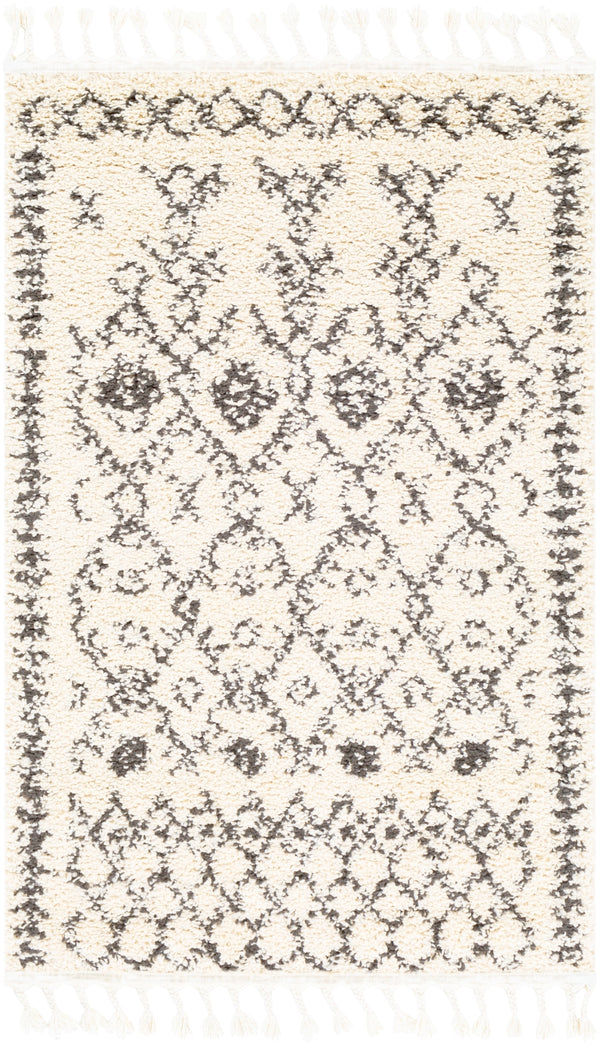 Berber Shag BBE-2302 Global Polypropylene Rug BBE2302-9212 Charcoal, Beige 100% Polypropylene 9' x 12'