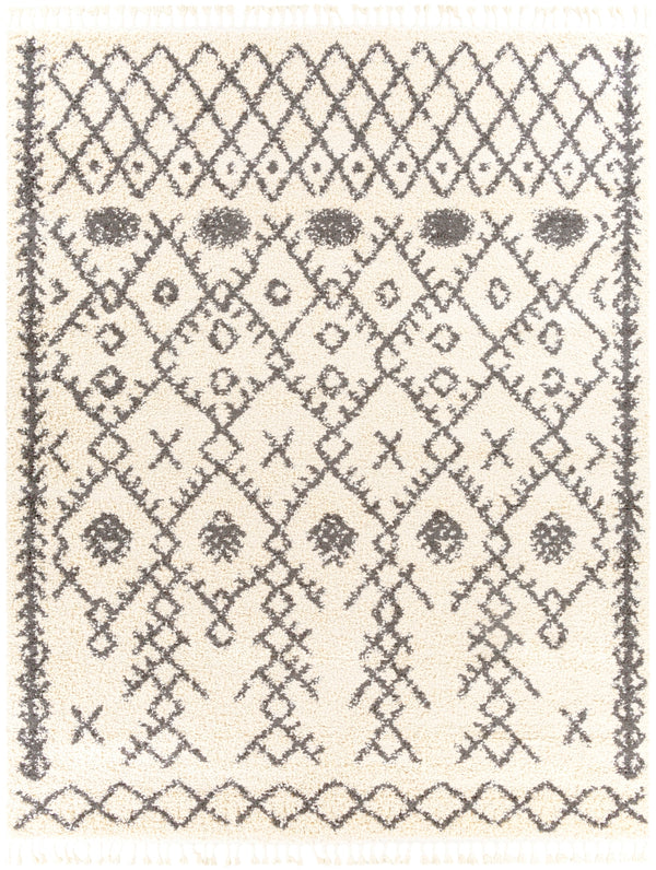 Berber Shag BBE-2302 Global Polypropylene Rug BBE2302-710103 Charcoal, Beige 100% Polypropylene 7'10" x 10'2"