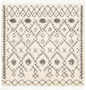 Berber Shag BBE-2302 Global Polypropylene Rug BBE2302-710SQ Charcoal, Beige 100% Polypropylene 7'10" Square