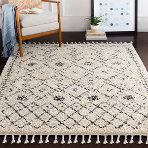 Berber Shag BBE-2302 Global Polypropylene Rug BBE2302-9212 Charcoal, Beige 100% Polypropylene 9' x 12'