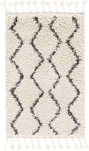 Berber Shag BBE-2303 Global Polypropylene Rug BBE2303-9212 Charcoal, Beige 100% Polypropylene 9' x 12'