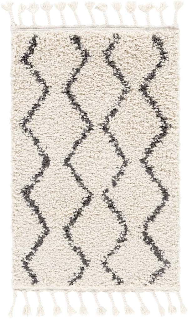 Berber Shag BBE-2303 Global Polypropylene Rug BBE2303-9212 Charcoal, Beige 100% Polypropylene 9' x 12'