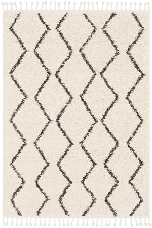 Berber Shag BBE-2303 Global Polypropylene Rug BBE2303-5373 Charcoal, Beige 100% Polypropylene 5'3" x 7'3"