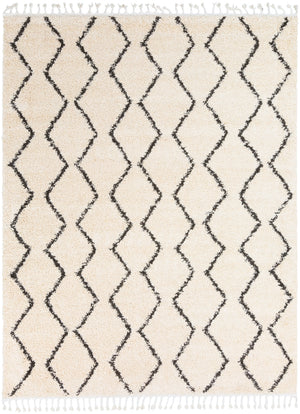 Berber Shag BBE-2303 Global Polypropylene Rug BBE2303-710103 Charcoal, Beige 100% Polypropylene 7'10" x 10'2"
