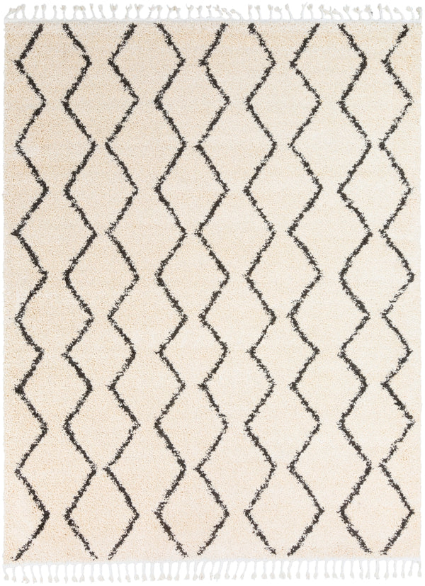 Berber Shag BBE-2303 Global Polypropylene Rug BBE2303-710103 Charcoal, Beige 100% Polypropylene 7'10" x 10'2"