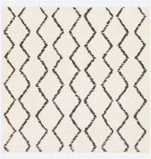 Berber Shag BBE-2303 Global Polypropylene Rug BBE2303-710SQ Charcoal, Beige 100% Polypropylene 7'10" Square