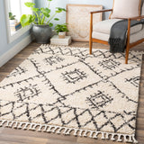 Berber Shag BBE-2305 Global Polypropylene Rug BBE2305-9212 Charcoal, Beige 100% Polypropylene 9' x 12'