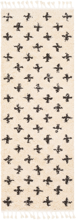 Berber Shag BBE-2310 Global Polypropylene Rug BBE2310-2773 Charcoal, Beige 100% Polypropylene 2'7" x 7'3"
