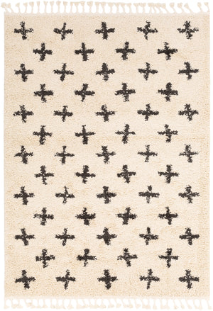 Berber Shag BBE-2310 Global Polypropylene Rug BBE2310-9212 Charcoal, Beige 100% Polypropylene 9' x 12'
