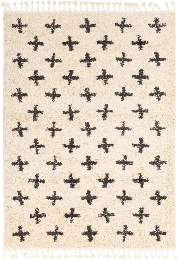 Berber Shag BBE-2310 Global Polypropylene Rug BBE2310-9212 Charcoal, Beige 100% Polypropylene 9' x 12'