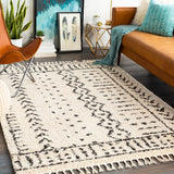 Berber Shag BBE-2311 Global Polypropylene Rug BBE2311-9212 Charcoal, Beige 100% Polypropylene 9' x 12'