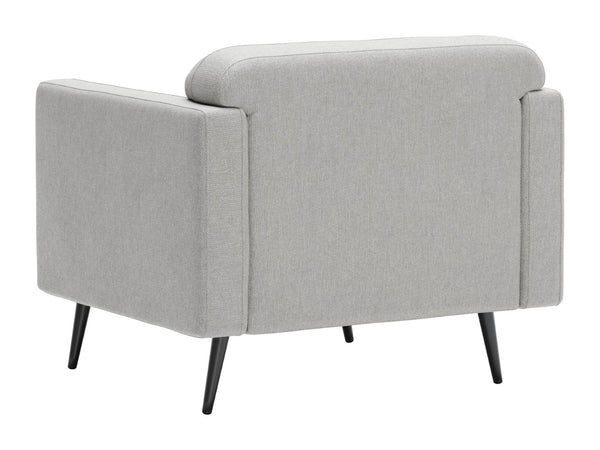 Zuo Modern Amsterdam 100% Polyester, Pine Wood Modern Commercial Grade Arm Chair Dark Gray, Black 100% Polyester, Pine Wood