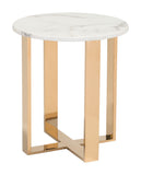 Atlas Composite Stone, Stainless Steel Modern Commercial Grade End Table