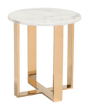 EE2621 Composite Stone, Stainless Steel Modern Commercial Grade End Table