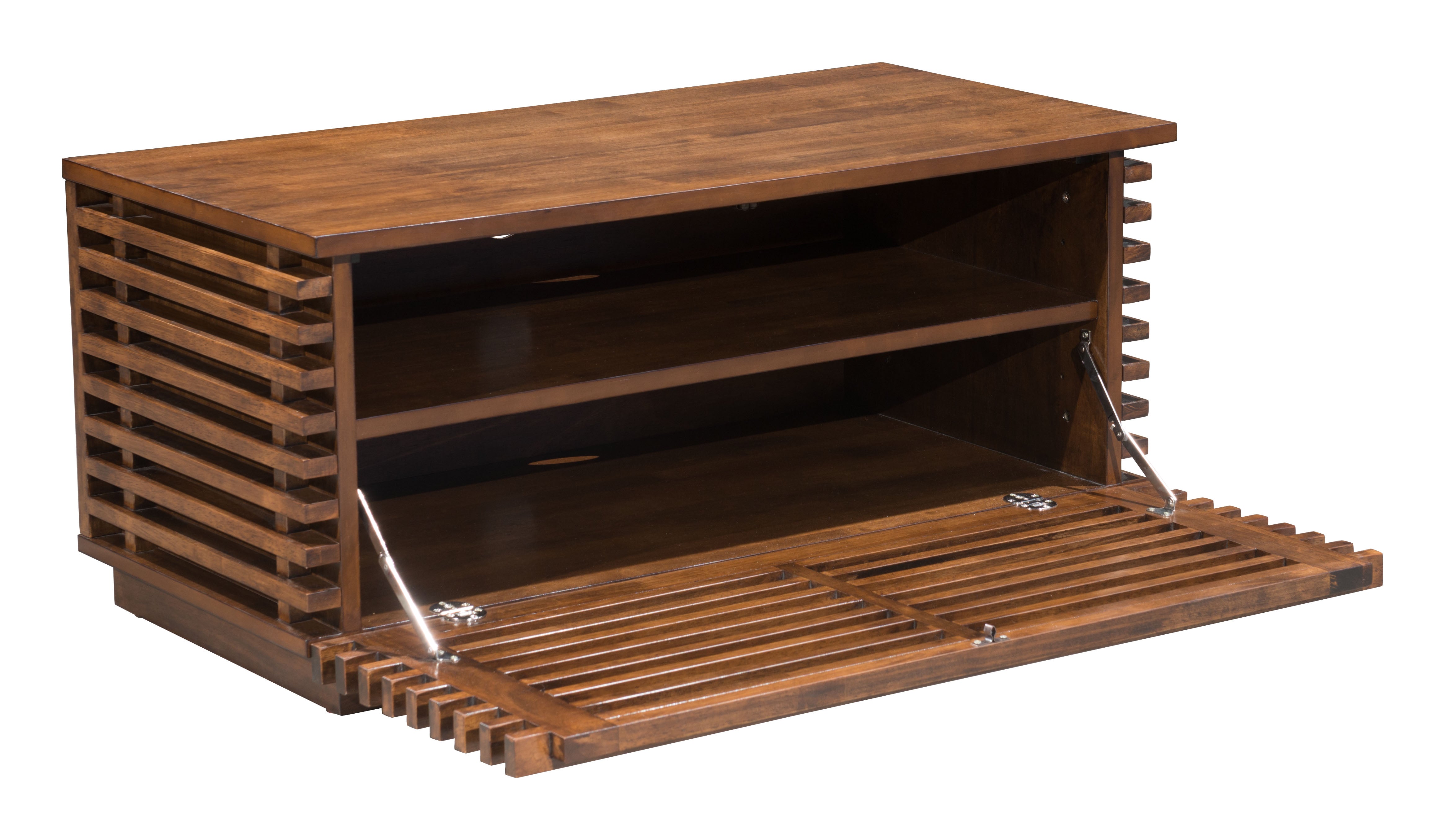 Linea Acacia Wood Mid Century Modern TV Stand - Thumbnail 3