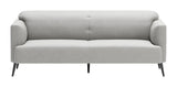 Zuo Modern Amsterdam 100% Polyester, Plywood, Pine Wood Modern Commercial Grade Sofa Light Gray, Black 100% Polyester, Plywood, Pine Wood