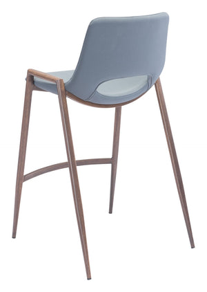 Zuo Modern Desi 100% Polyurethane, Plywood, Steel Modern Commercial Grade Counter Stool Set - Set of 2 Gray, Walnut 100% Polyurethane, Plywood, Steel