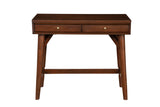 Alpine Furniture Flynn Mini Desk, Walnut 966WAL-65 Walnut Mahogany Solids & Okoume Veneer 36 x 20 x 31