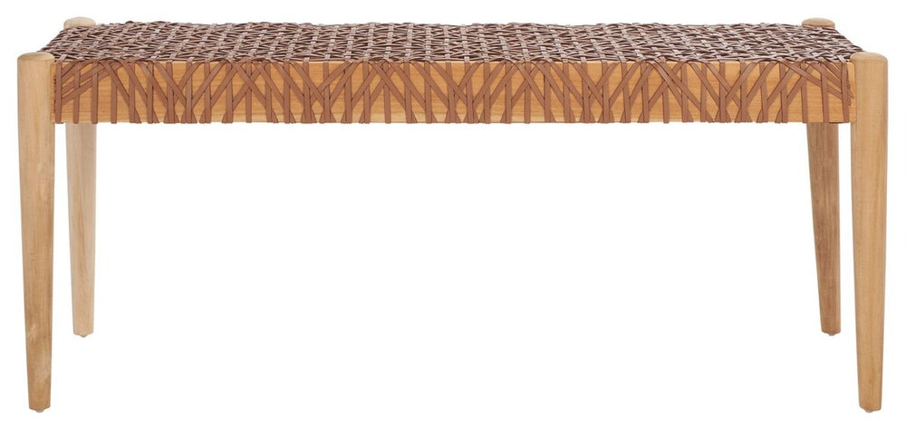 Safavieh Bandelier Leather Weave Bench BCH1000D