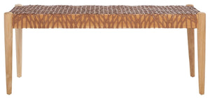 Safavieh Bandelier Leather Weave Bench BCH1000D