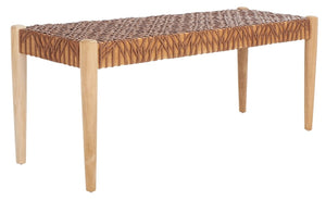 Safavieh Bandelier Leather Weave Bench BCH1000D
