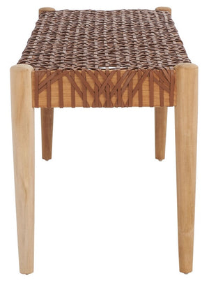 Safavieh Bandelier Leather Weave Bench BCH1000D