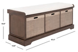 Safavieh Landers 3 Drawer/Cushion Storage Bench BCH5703C