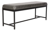 Safavieh Chase Faux Leather Bench Grey Black BCH6204B 889048651159