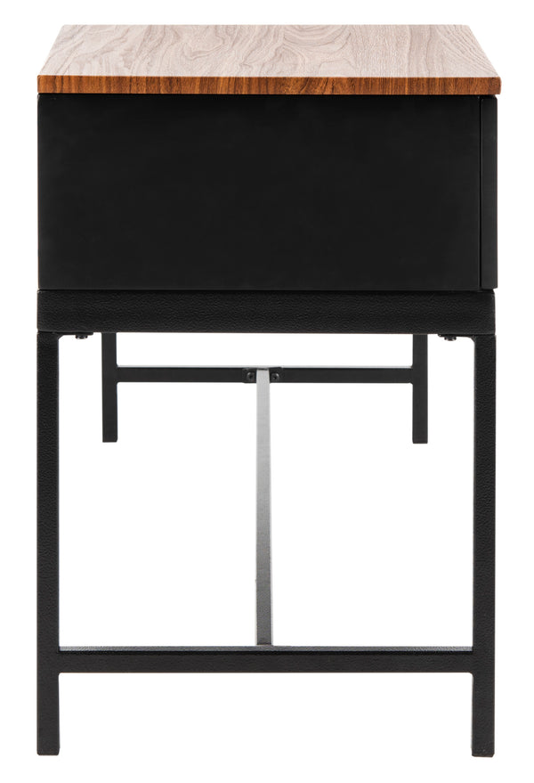 Safavieh Maruka Bench With Storage Brown / Grey Wood/Pu/Metal BCH6401A 889048503243