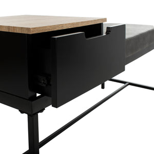 Safavieh Maruka Bench With Storage Light Grey / Grey Wood/Pu/Metal BCH6401B 889048503250