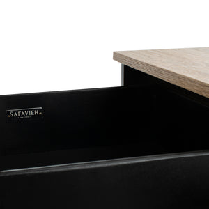 Safavieh Maruka Bench With Storage Light Grey / Grey Wood/Pu/Metal BCH6401B 889048503250