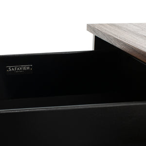 Safavieh Maruka Bench With Storage Brown / Brown Wood/Pu/Metal BCH6401C 889048503267