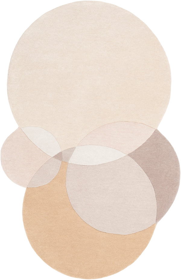 Beck BCK-1007 Modern Wool Rug BCK1007-810 Khaki, Beige, Taupe, Ivory 100% Wool 8' x 10'