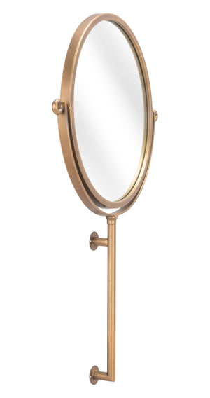 Zuo Modern Bernis Steel, Glass Modern Commercial Grade Mirror Gold Steel, Glass