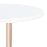Iva 3 Tier Swivel Bar Table White / Gold Metal BCT8007C
