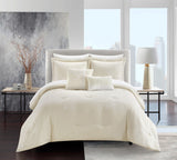 Gigi Beige Queen 5pc Comforter Set